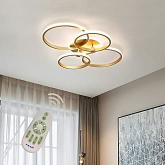 LED Luxus Decken Fluter Leuchte gold färbig Wohn Zimmer Beleuchtung Lampe rund 