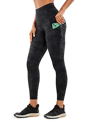 CRZ Yoga Pants Women Medium Dark Grey Camo Camouflage Leggings Gym