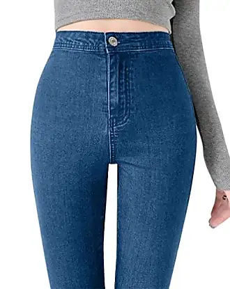 Minetom Velours Chaud Hiver Pantalons Femme Denim Jeans Slim