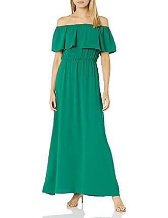 green maxi long sleeve dress