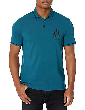 Armani Exchange Mens Short Sleeve Micro Logo Polo Shirt - Mens