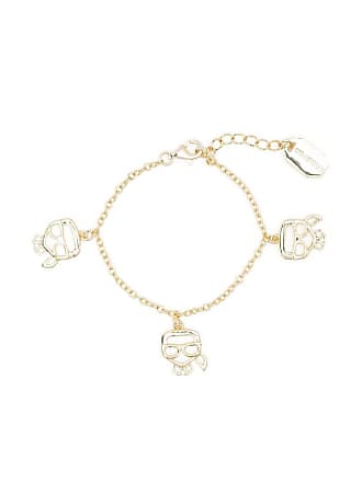 KARL LAGERFELD K/MONOGRAM CHAIN PAVE BRACELET, Silver Women's Bracelet