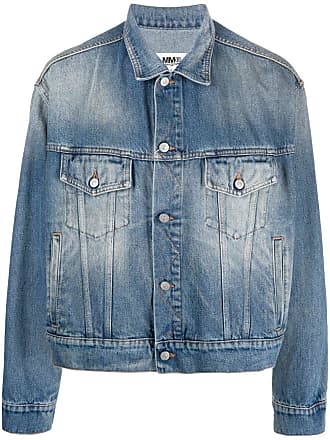 MM6 Maison Margiela Contrasting Cropped Denim Jacket - Farfetch