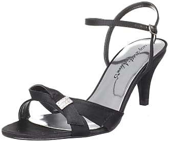 Easy Street WomenS Starlet Sandal,Black Satin,6 B US