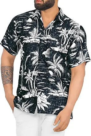  Men's Button Down Shirts Short Sleeve Tropical Holiday Beach  Floral Shirts Hawaiian Dress Shirts (Black,S) : Clothing, Shoes & Jewelry