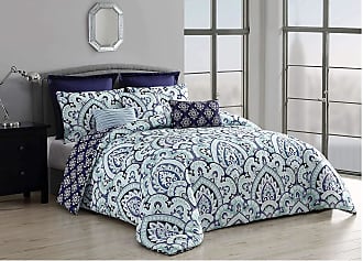 Geneva Home Fashion Palma Comforter Set, Queen, Blue