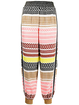 Alice & Olivia Courtney chevron stripe tapered trousers - women - Cotton - L - Multicolour