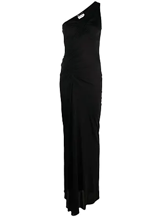 Open-back hooded stretch-crepe maxi dress