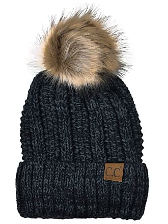 black pom pom hat womens