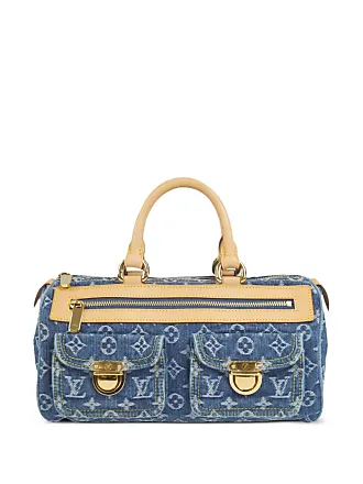 Pre-owned Louis Vuitton 2005 Pleaty Denim Handbag In Blue