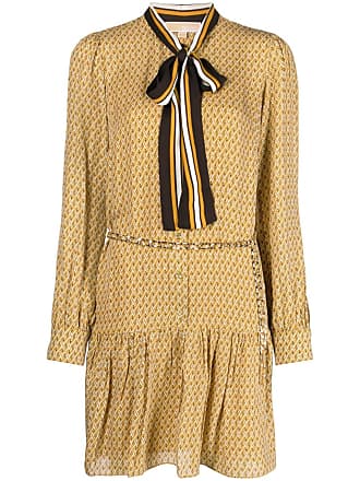 Michael Kors girl dress in lurex knit Black-Yellow