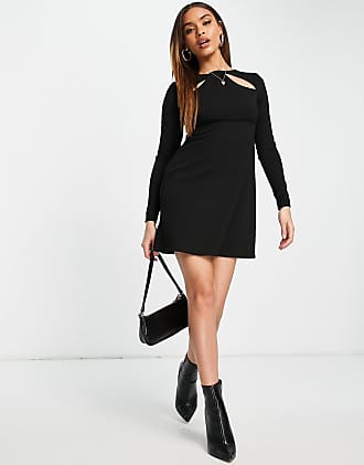 black tight dress long sleeve