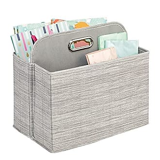 MDesign Tall Gift-Wrapping Paper Storage Box with Handles +