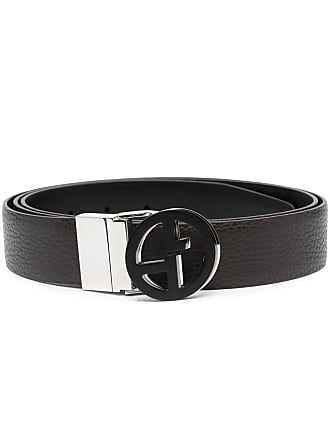 Buy EMPORIO ARMANI Logo Print Belt with Eagle Metal Buckle Closure, Brown  Color Women