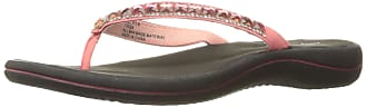 Easy Street Womens Token Flip Flop, Coral, 7 M US