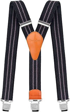 Mens Braces Button End MLM Braces for Men Heavy Duty Wide 1.4 X Shape Back Elastic Durable Suspenders with Leather Ends 1 Year Warranty 