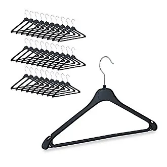 Set of 100 Relaxdays Wooden Clothes Hangers, Pants Rail, Skirts, Dresses,  Jackets, 360° Swivel Hook, Brown