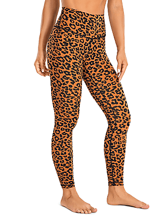 cRZ YOgA Womens Naked Feeling I Workout Leggings 28 Inches - High Waisted  Full-Length Yoga Pants Leopard Printed 1 Small