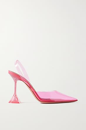 Damen Schuhe Absätze Pumps AMINA MUADDI Leder Holli Glass Slingback-pumps Aus Pvc Und Leder in Pink 