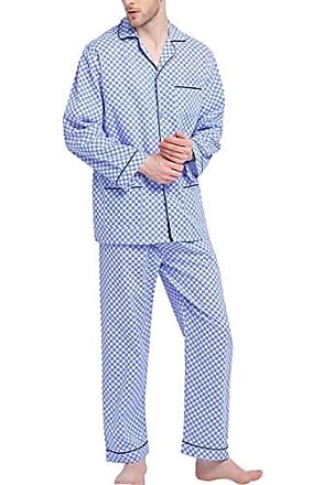 Hanro Pyjama lang cozy comfort in Blau für Herren Herren Bekleidung Nachtwäsche Schlafanzüge und Loungewear 