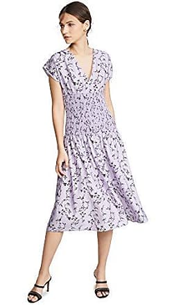 Keepsake the Label The Label Womens Secure Smocked Drop Waist Button Down Midi Dress, Lilac Floral, s