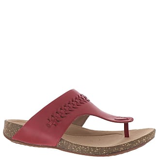 clarks ladies red sandals