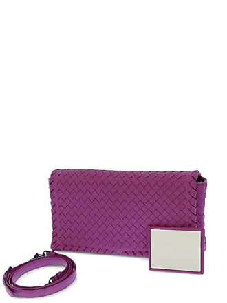 Purple Knot paillette Intrecciato-leather clutch bag, Bottega Veneta