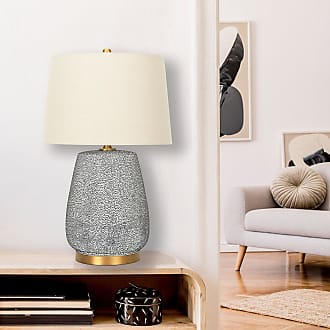 Grandview Gallery Table Lamp with Laser Cut Shade – Laser Cut Tree Scene  with Sparkle White Lamp Shade and Brushed Nickel Body, 27.25” Table Lamp  for Bedside, End Tables and More 