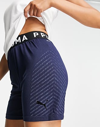 Damen Bekleidung Kurze Hosen Mini Shorts Sparen Sie 16% PUMA Exhale Rib Training Enge Shorts in Blau 