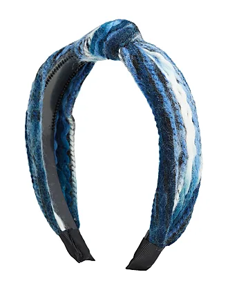 Bandeau à cheveux cache-oreille en bambou bleu marine