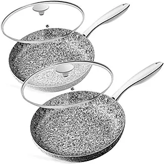 MICHELANGELO Frying Pan Nonstick 8+10, Multi-Purpose Nonstick Stone  Frying Pan Set With Heat-Resistant Bakelite Handle, Granite Frying Pan Set  8