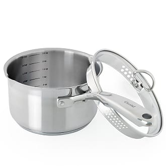 Chantal 3.Clad 7 qt. Stock Pot w/ Pasta-Steamer Insert & Glass Lid