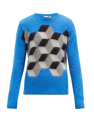 Moncler Wool-Blend Monogram Jacquard Sweater