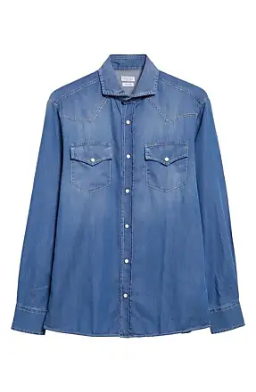 Lucky Brand Sawtooth Denim Snap-Up Western Shirt