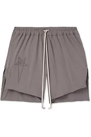 Rick Owens drawstring-waist crepe shorts - Grey