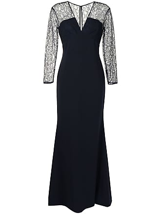 Sachin & Babi Katerina V-neck gown - women - PolyesterElastane/Polyester - 0 - Blue