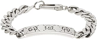 Gucci - Men - Guccighost Engraved Sterling Silver ID Bracelet Silver - 18