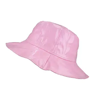 Cotton Ponytail Bucket Caps Hats Reversible Summer Women's Summer Beach Sun Hat, LT.PINK/IVORY