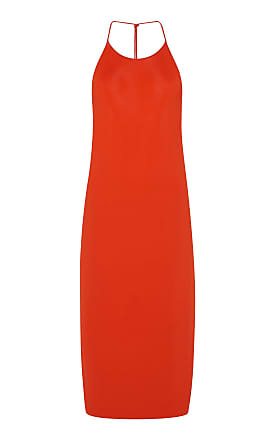 Bottega Veneta Womens Stretch-Jersey Halterneck Dress - Orange/black - Moda Operandi