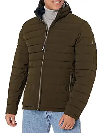 Nautica Men's Quilted Hooded Parka Jacket, Charcoal, S : :  Clothing, Shoes & Accessories