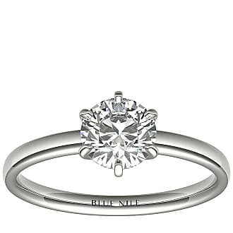 Blue Nile 3/4 Carat Ready-to-Ship Six-Prong Low Dome Comfort Fit Solitaire Engagement Ring in 14k White Gold (2mm)