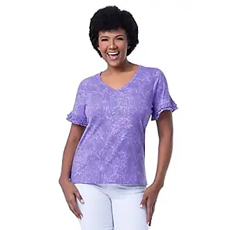 Women's Elegant Plain Purple V neck Fitted Short Sleeve Plus Size