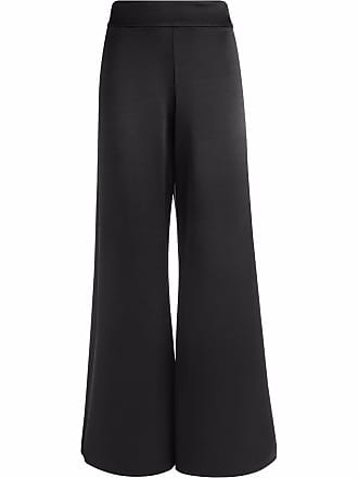 Alice & Olivia Athena flared wide leg trousers - women - Triacetate/Polyester - 10 - Black