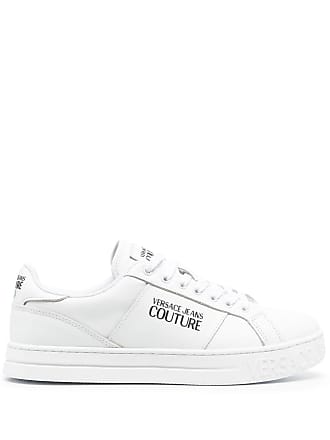 Versace Jeans Couture Spiked Stud-design Leather Sneakers - White