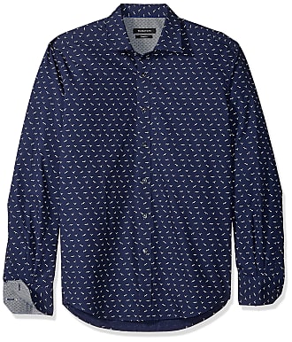 Bugatchi Mens Long Sleeve Shaped Fit Button-Up Shirt