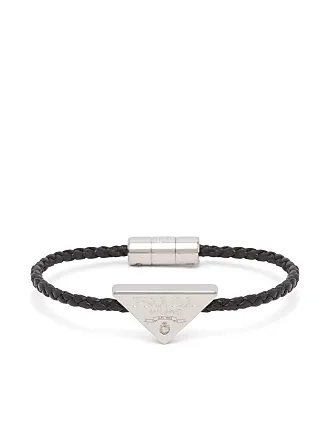 Prada braided store leather bracelet