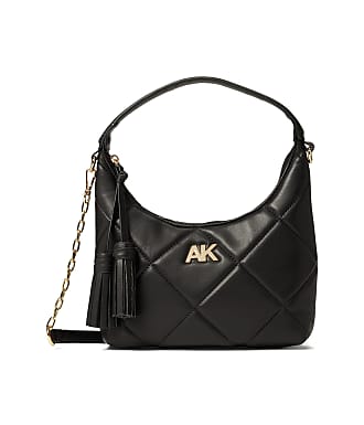 Anne Klein Quilted Crescent Shoulder Bag With Swag Chain