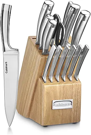 Cusinart Block Knife Set, 12pc Cutlery Knife Set with Steel Blades for  Precise Cutting, Lightweight, Stainless Steel, Durable & Dishwasher Safe