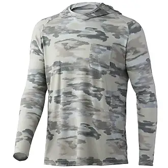 HUK Waypoint Hoodie  Performance Long-Sleeve Shirt +50 UPF at  Men's  Clothing store