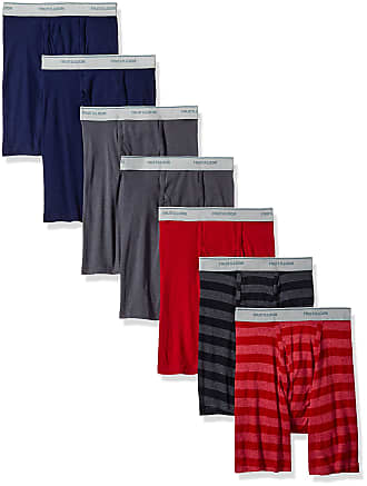 Fruit Of The Loom Mens Boxer Brief (Pack of 7), Assorted-Blues, Grays, Reds, Small